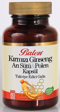 Balen Kırmızı Ginseng Arı Sütü&Polen Kapsül